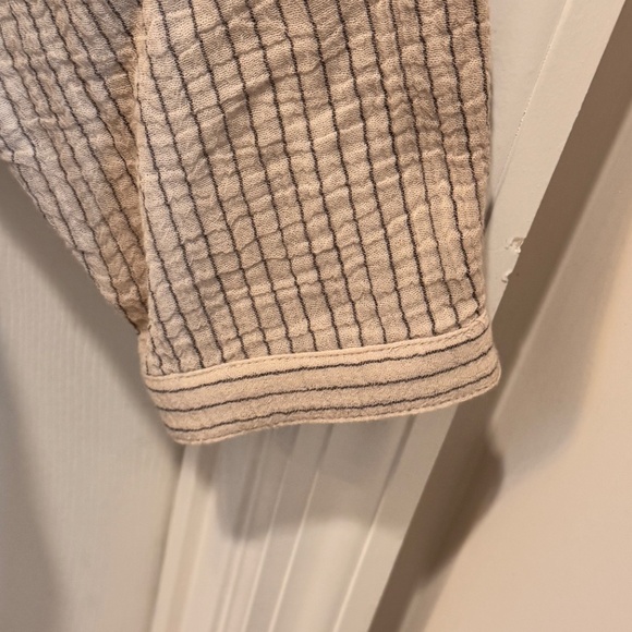 Garnet Hill Jersey Top, Beige/Tan with Gray Stripe, Size 18 - Picture 6 of 10